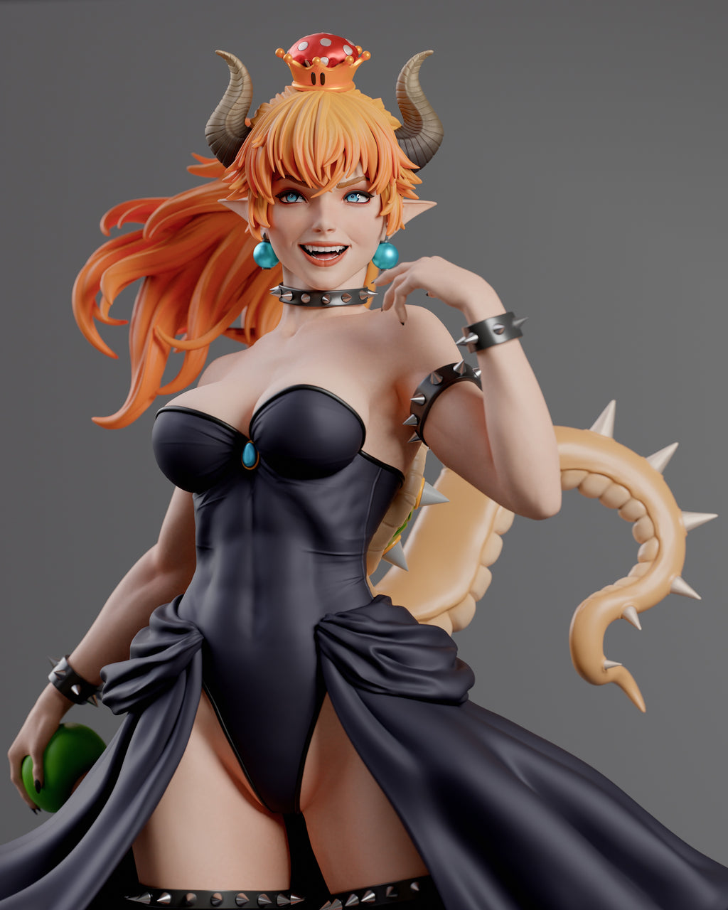 Bowsette Figur !!!BEMALT!!! -Fan Art-3D Druck- Maßstab 1:6