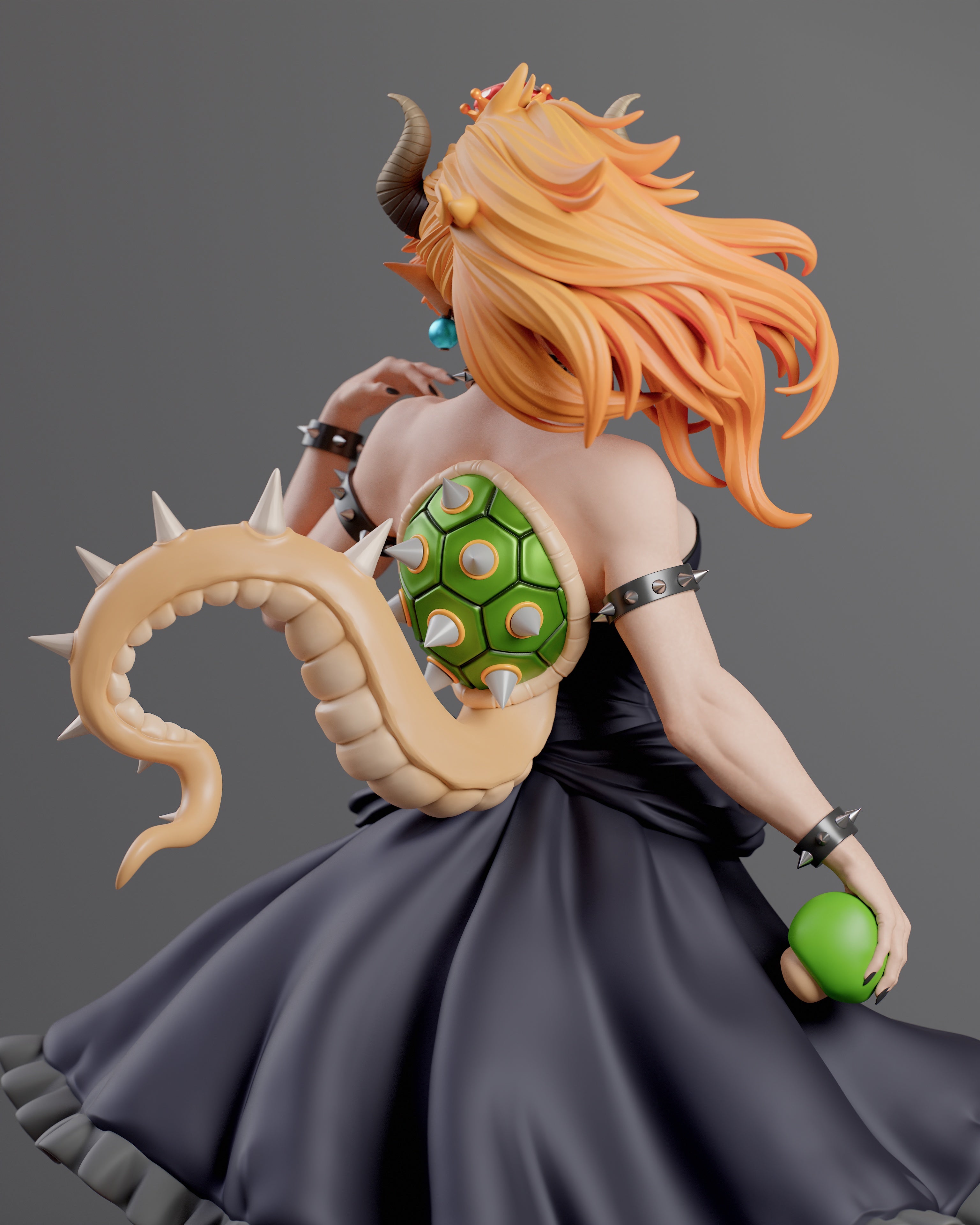 Bowsette Figur !!!BEMALT!!! -Fan Art-3D Druck- Maßstab 1:6
