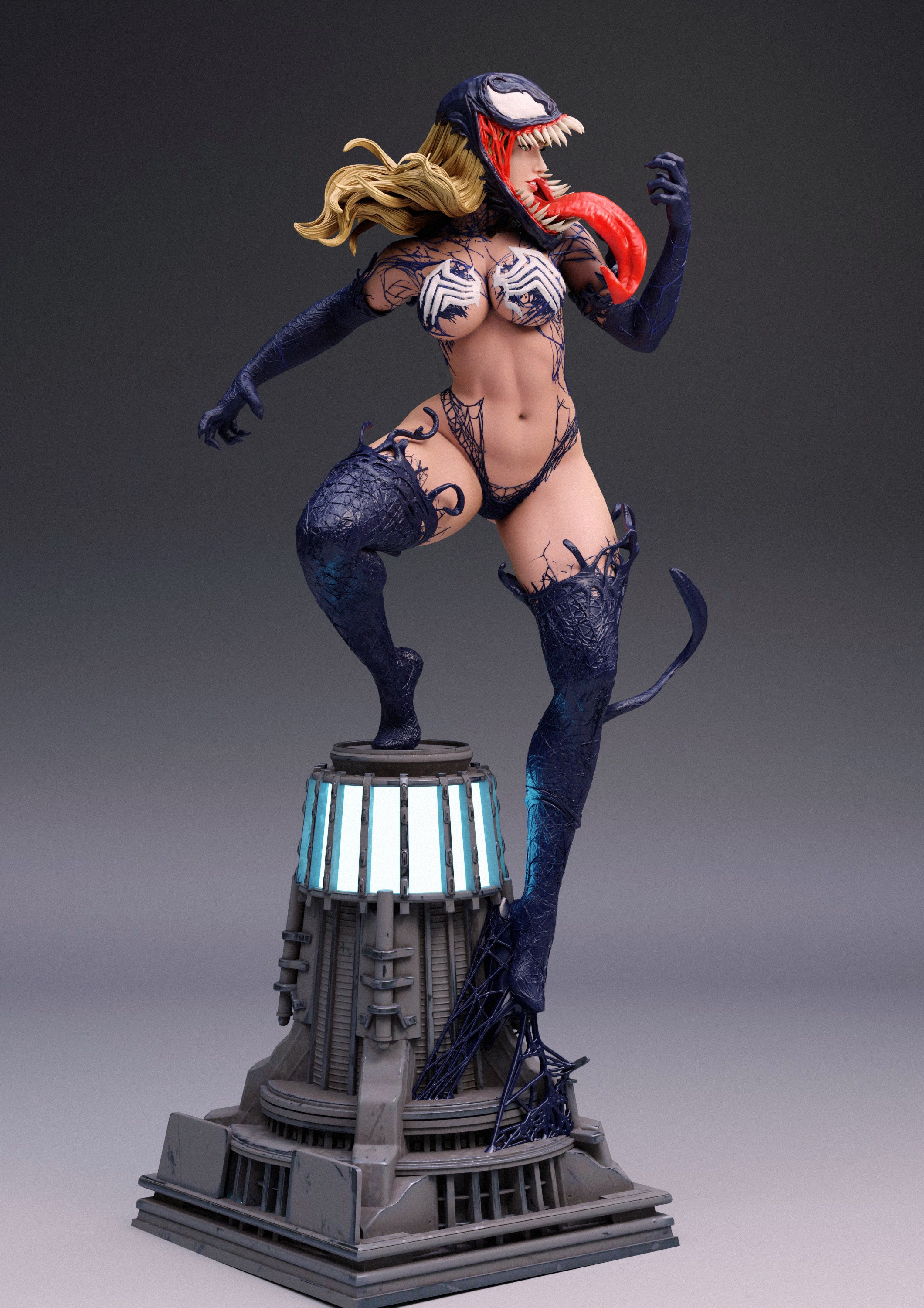 MJ Venomized Figur !!!BEMALT!!! -Fan Art-3D Druck- Maßstab 1:6