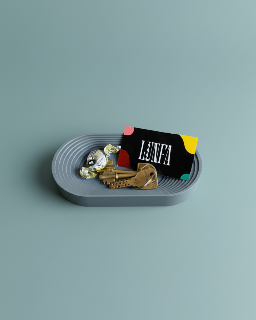 RIPPLE TRAY – Ablageschale / Key Tray (3D-Druck, gerippte Optik)