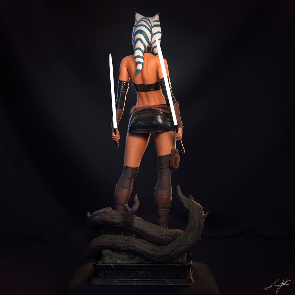 Ahsoka Tano Figur BEMALT -Fan Art-3D Druck- Maßstab 1:6
