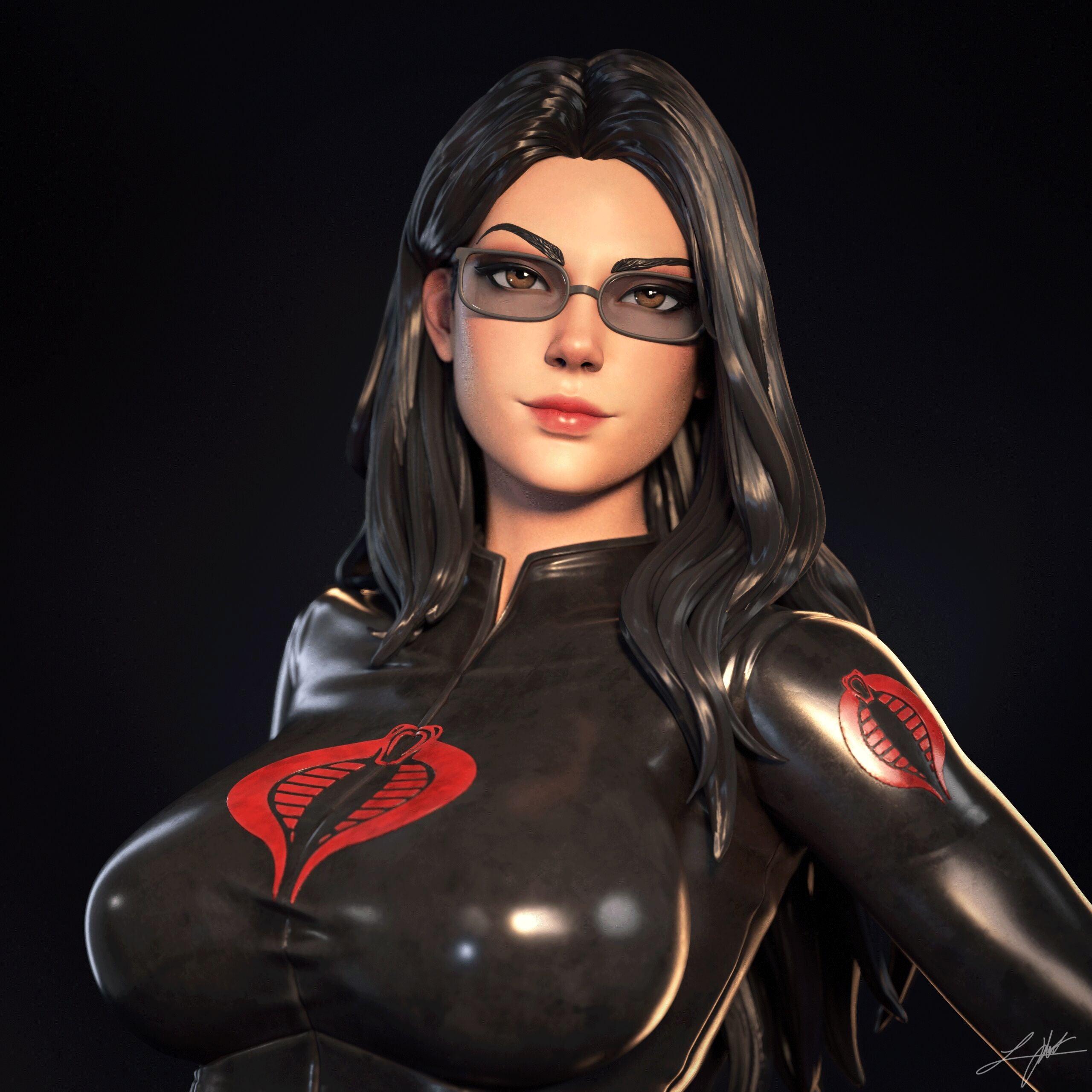 Baroness Figur !!!BEMALT!!! -Fan Art-3D Druck- Maßstab 1:6