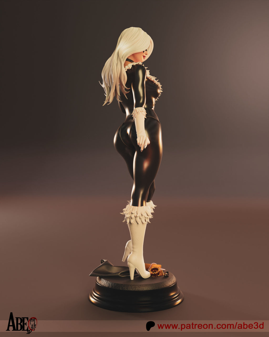 Black Cat Figur BEMALT -Fan Art-3D Druck- Maßstab 1:6