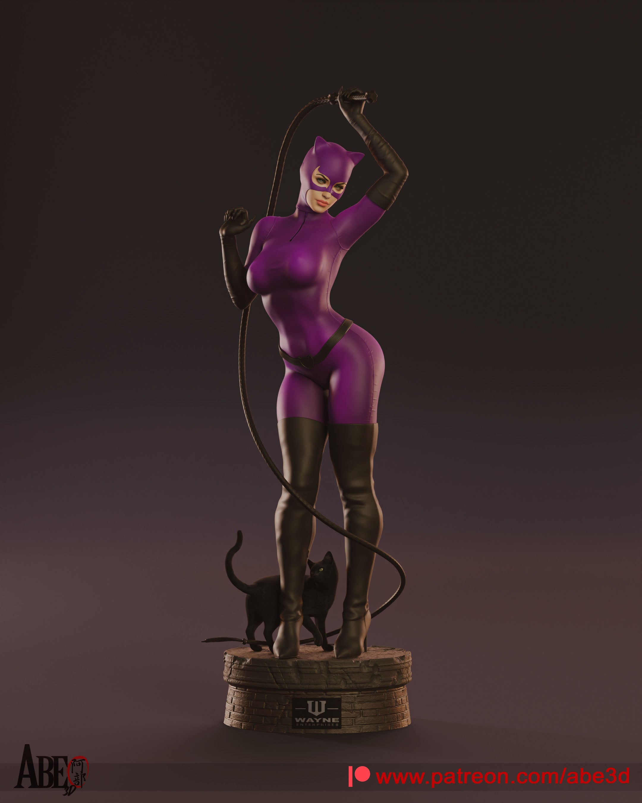 Catwoman Figur !!!BEMALT!!! -Fan Art-3D Druck- Maßstab 1:6