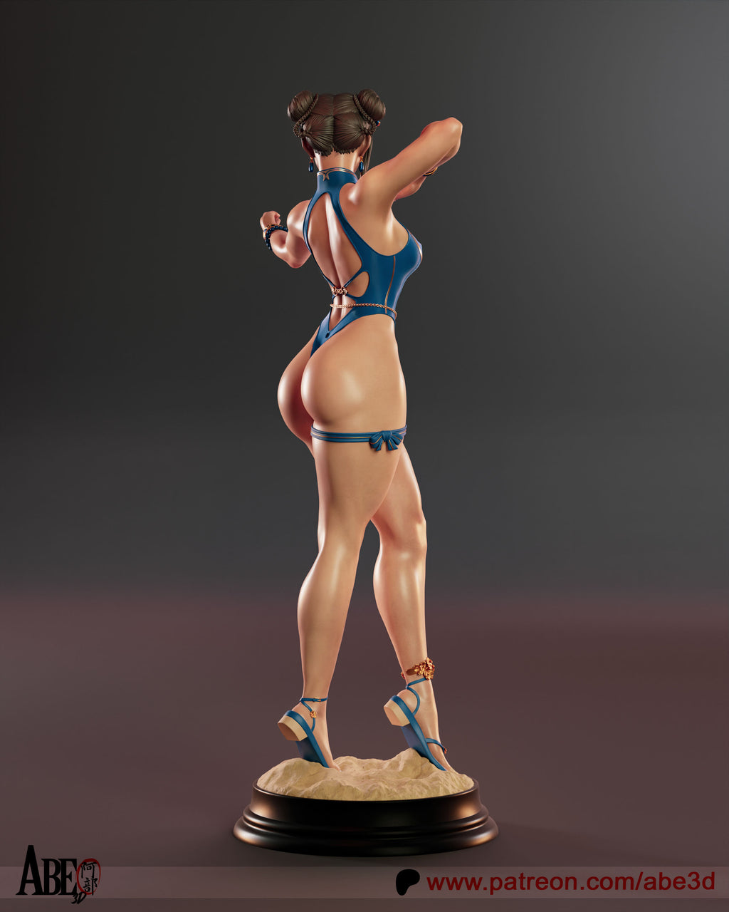 Chun Li SF6 Figur !!!BEMALT!!! -Fan Art-3D Druck- Maßstab 1:6