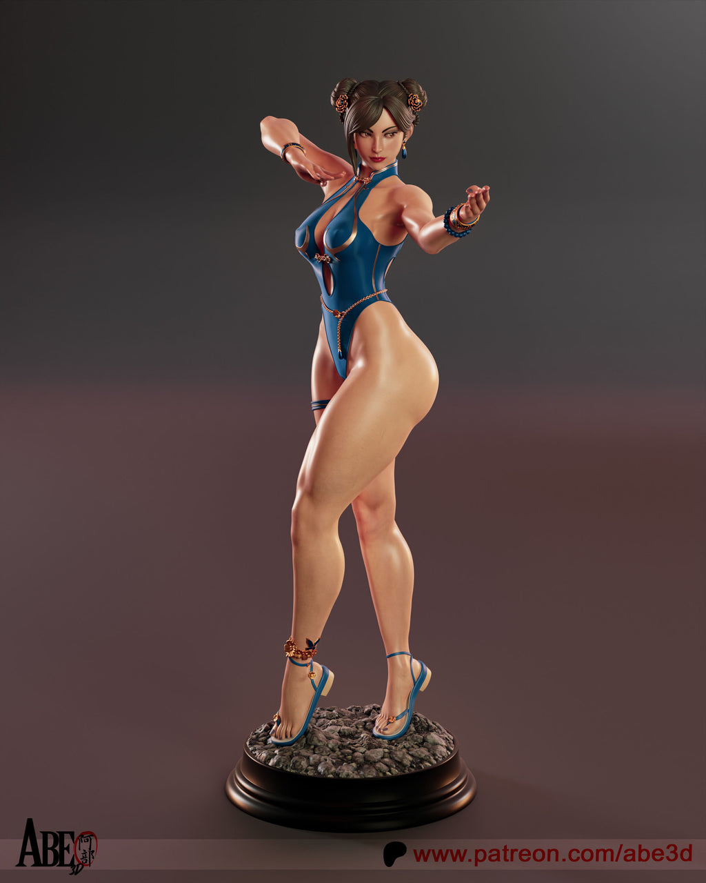 Chun Li SF6 Figur !!!BEMALT!!! -Fan Art-3D Druck- Maßstab 1:6