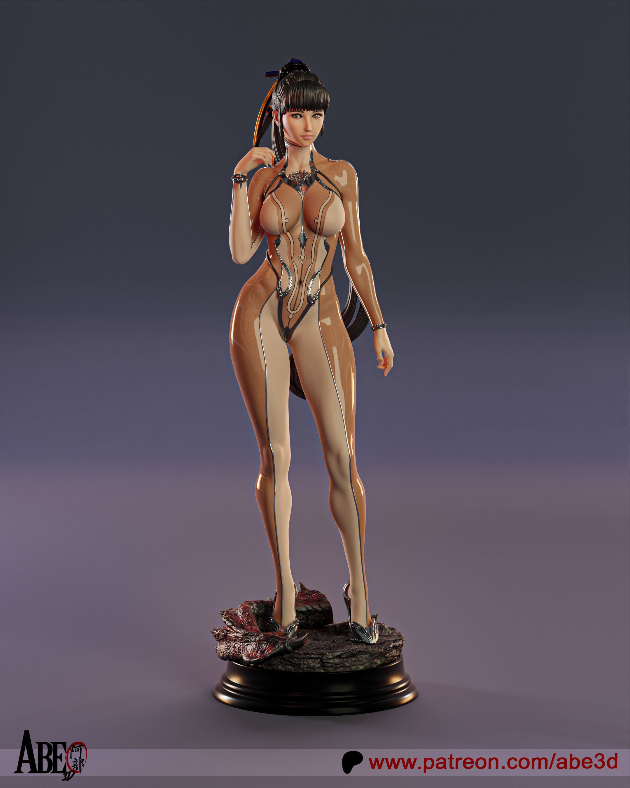Eve Skin Suit Figur !!!BEMALT!!! -Fan Art-3D Druck- Maßstab 1:6