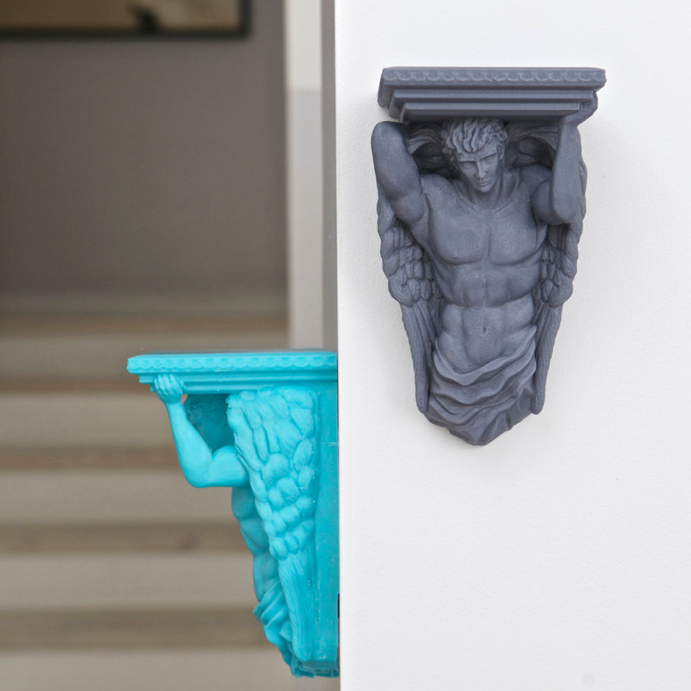 ANGELO – Mini-Wandkonsole (3D-Druck, dekorativer Engel-Konsolträger)