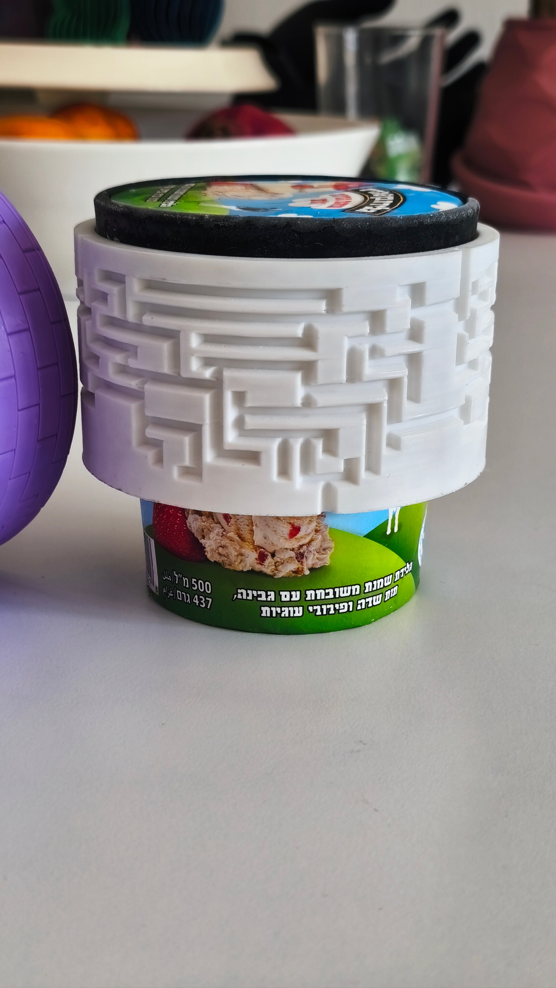 PINT ARMOR – Eisbecher-Sleeve/Isolier-Hülle (3D-Druck, Maze/Brick Edition)