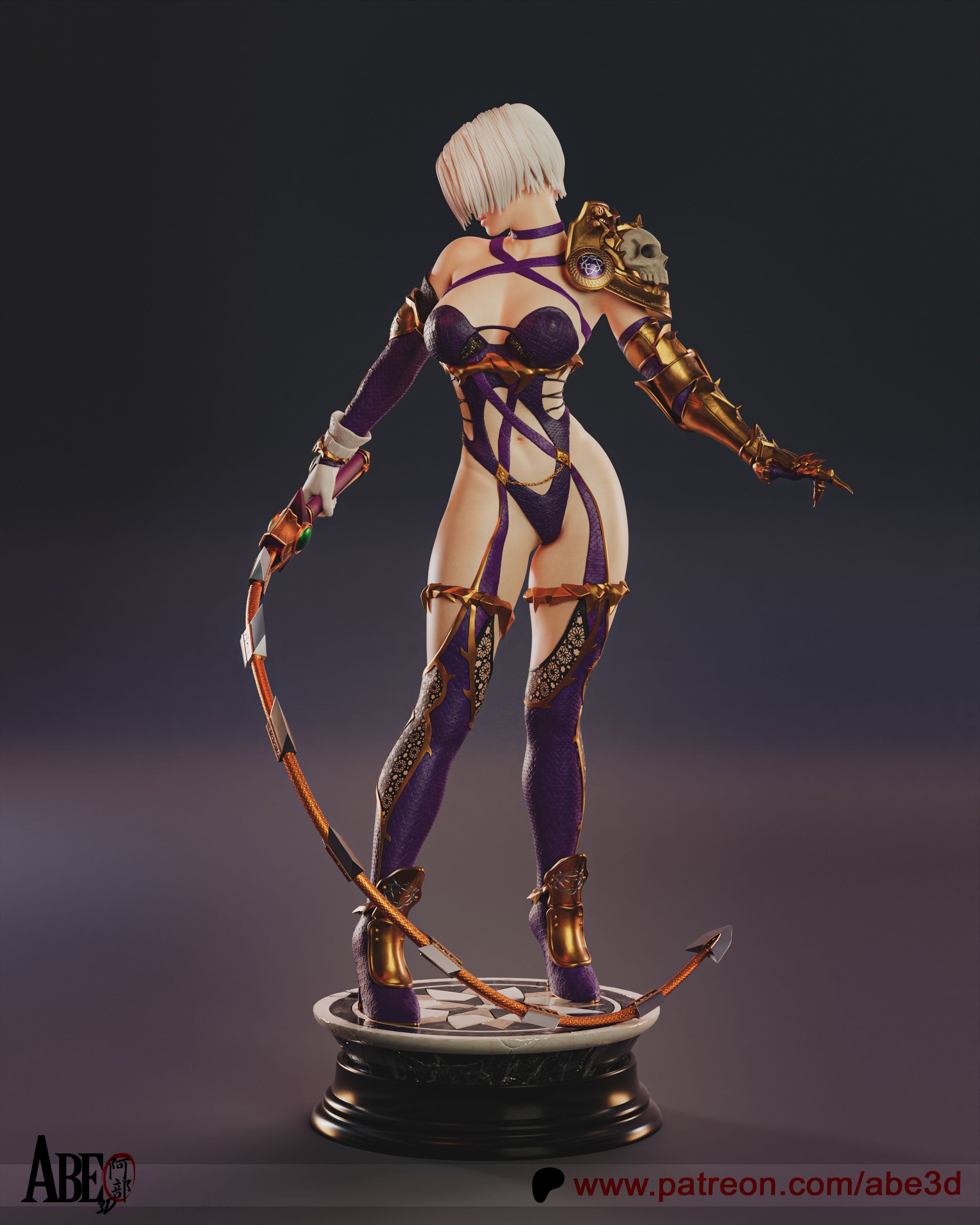 Ivy Valentine Figur !!!BEMALT!!! -Fan Art-3D Druck- Maßstab 1:6
