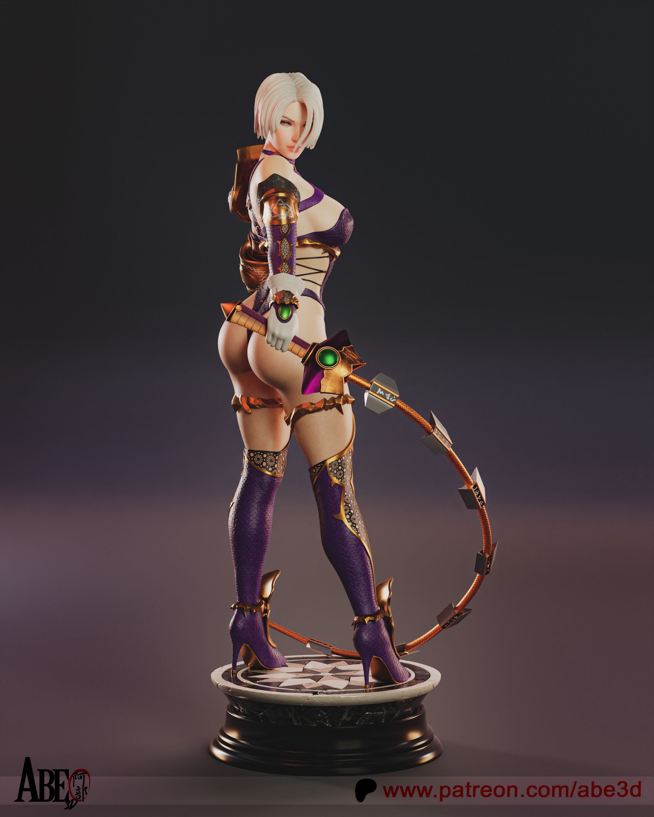 Ivy Valentine Figur !!!BEMALT!!! -Fan Art-3D Druck- Maßstab 1:6