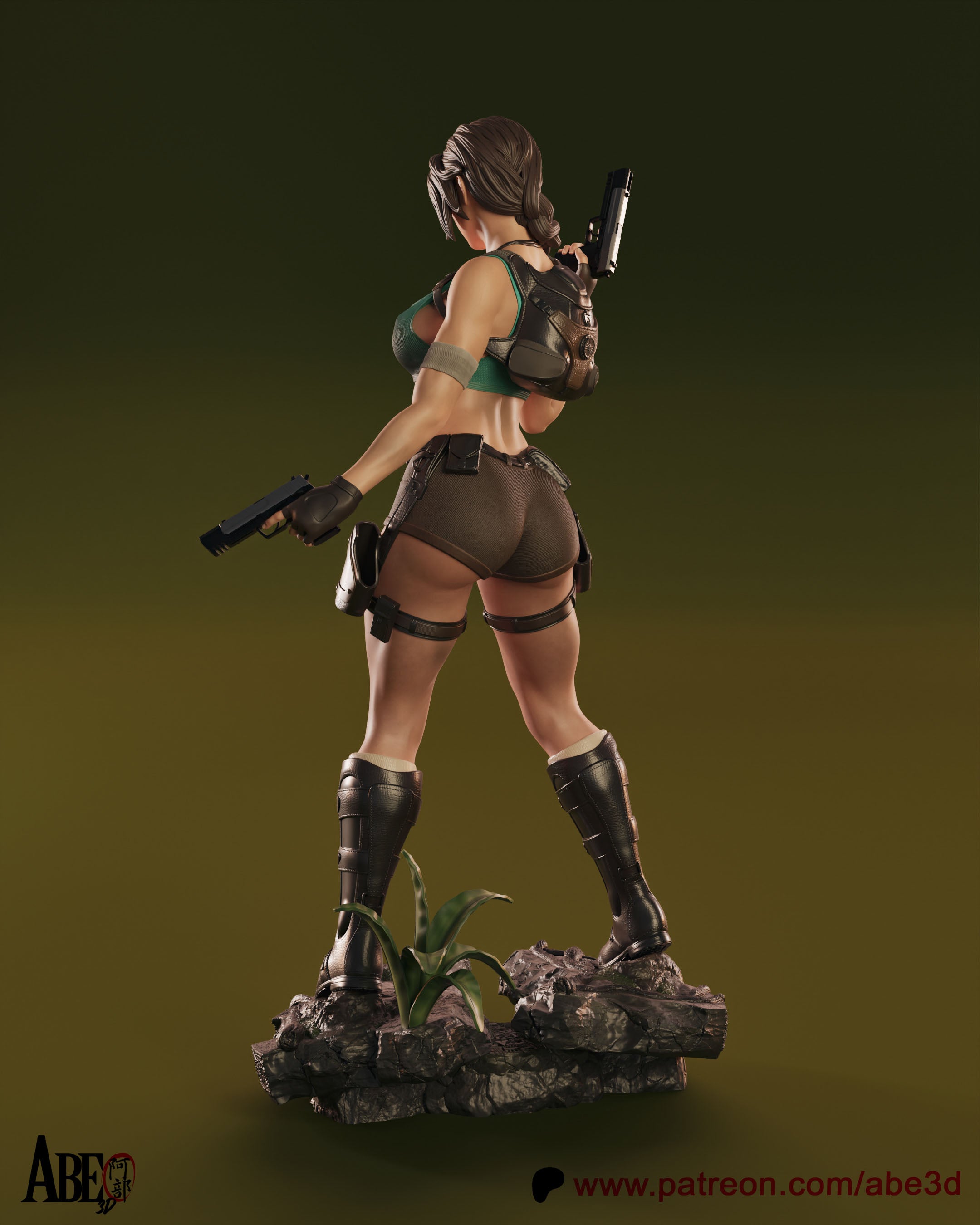 Lara Croft Figur !!!BEMALT!!! -Fan Art-3D Druck- Maßstab 1:6