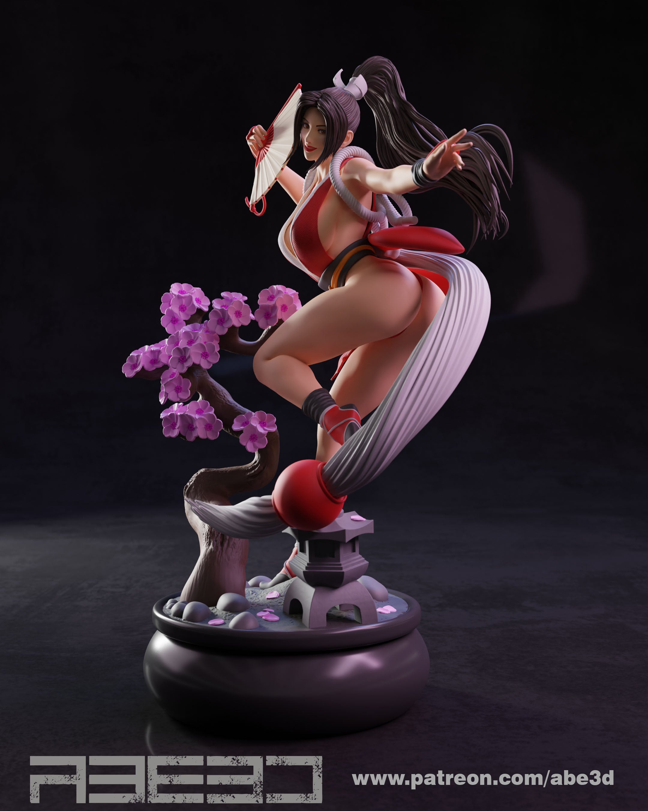 Mai Shiranui !!!BEMALT!!! -Fan Art-3D Druck- Maßstab 1:6