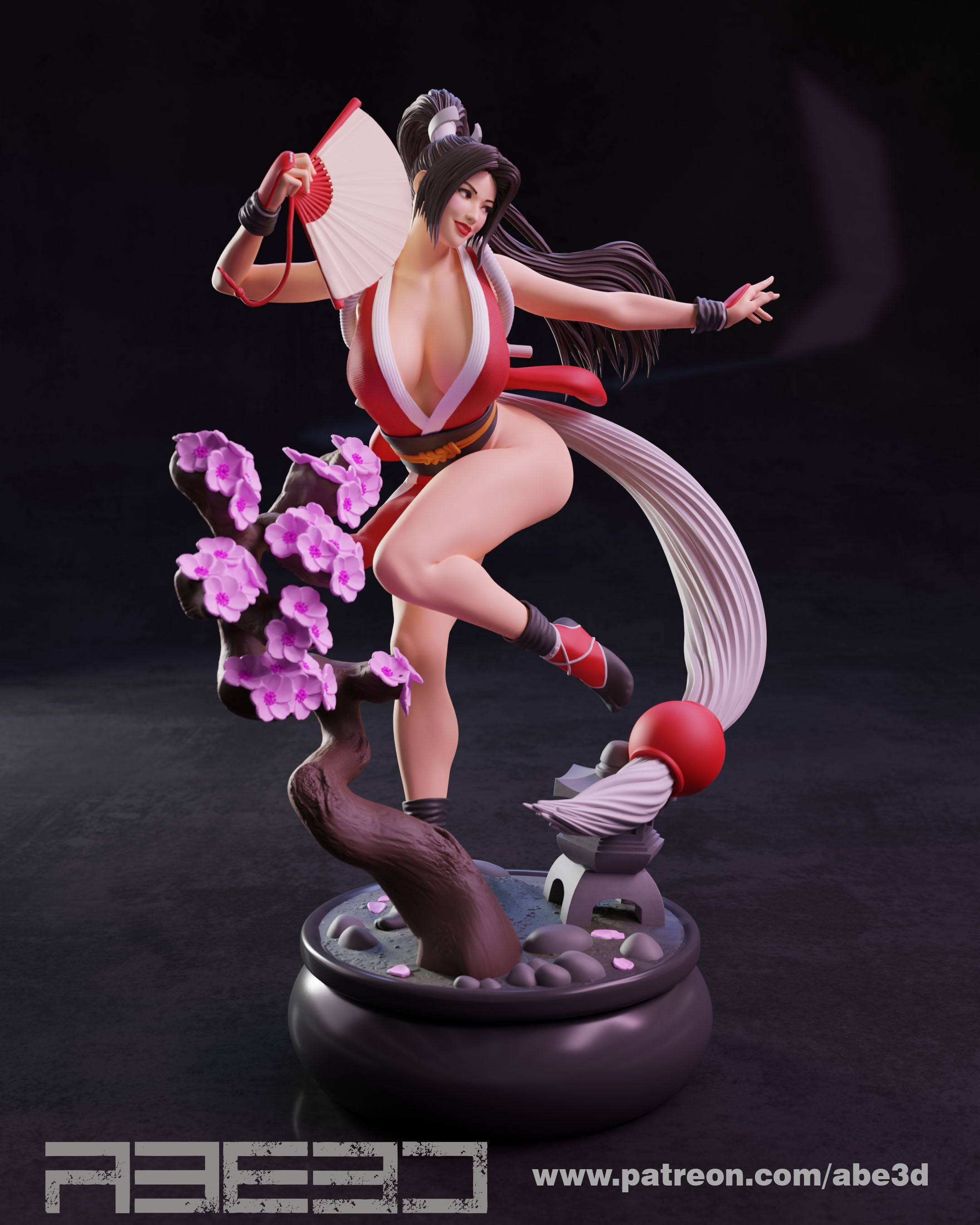 Mai Shiranui !!!BEMALT!!! -Fan Art-3D Druck- Maßstab 1:6