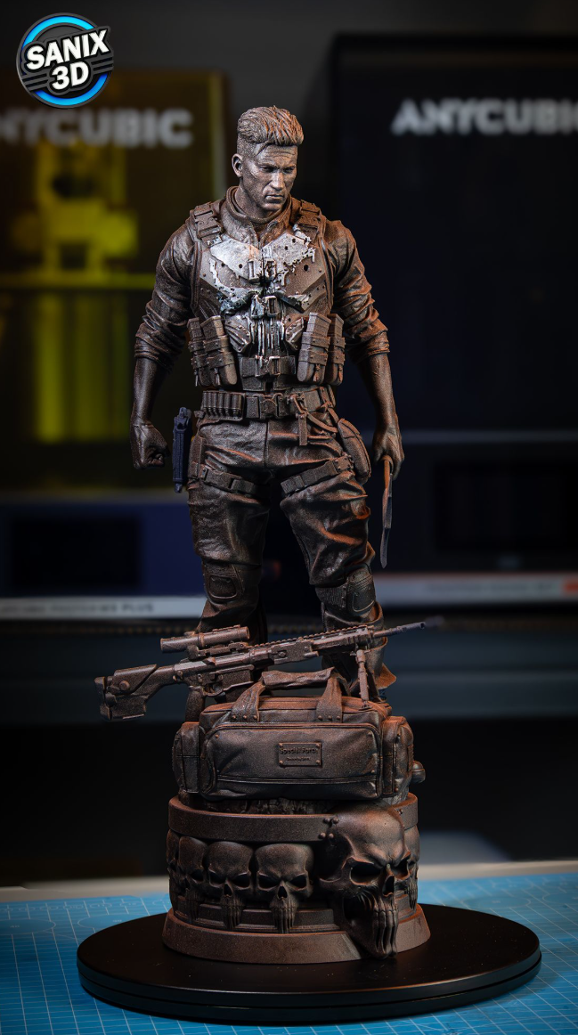The Punisher Fan Art Figur !!!BEMALT!!!-Fan Art-3D Druck- Maßstab 1:6