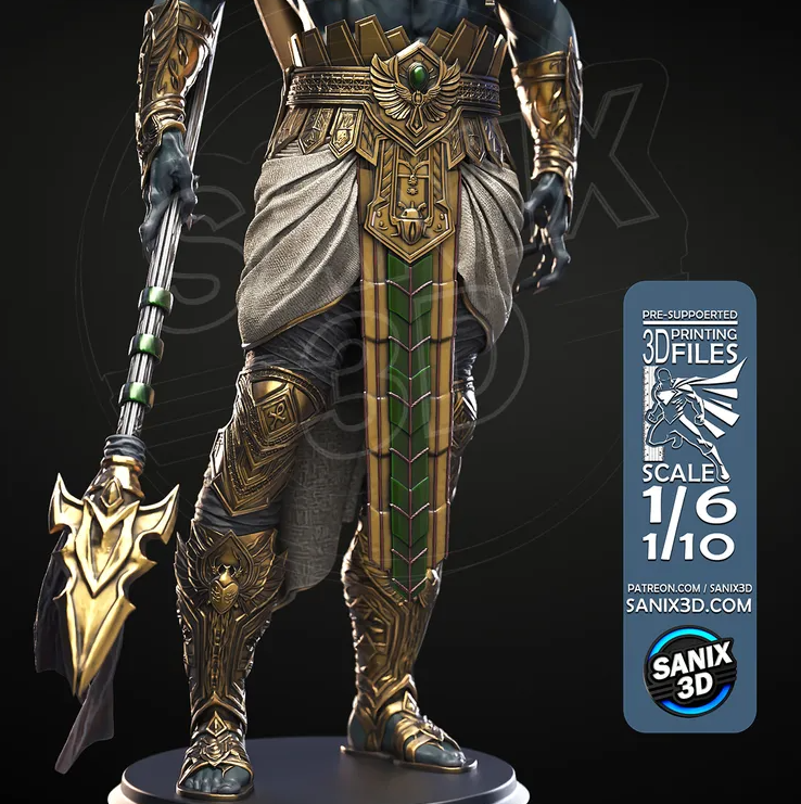 Anubis - Fan Art Figur !!!BEMALT!!!-Fan Art-3D Druck- Maßstab 1:6