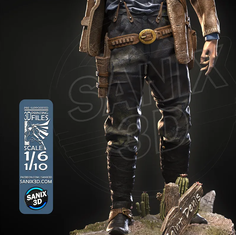 Arthur Morgan RDR2 - Fan Art Figur !!!BEMALT!!!-Fan Art-3D Druck- Maßstab 1:6