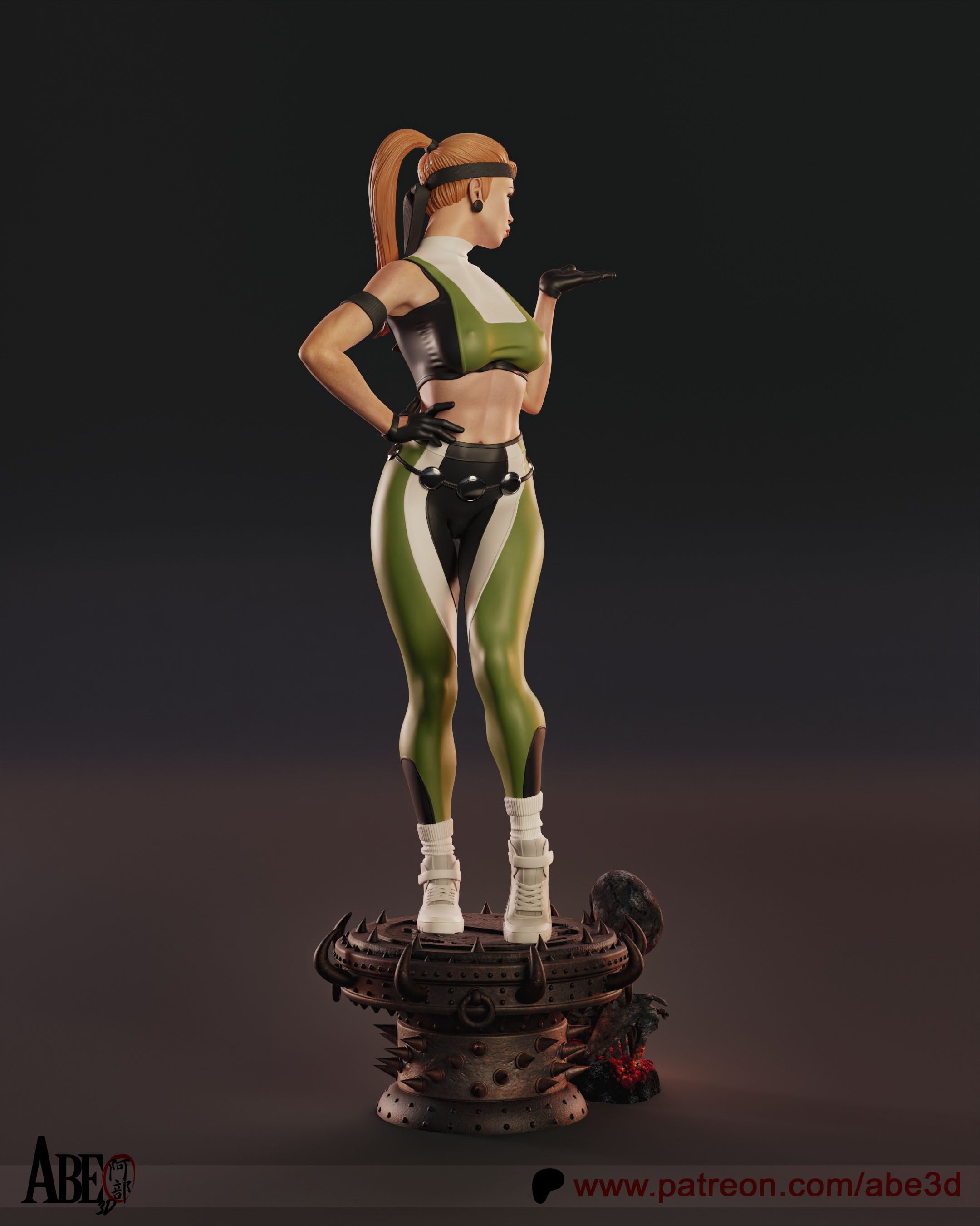 Sonya Blade Figur !!!BEMALT!!! -Fan Art-3D Druck- Maßstab 1:6
