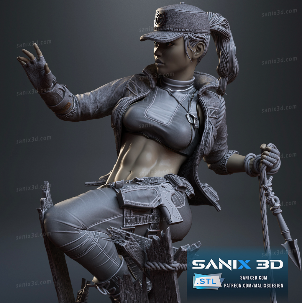 Sonya Mortal Kombat Figur Fan Art-3D Druck- Maßstab 1:6