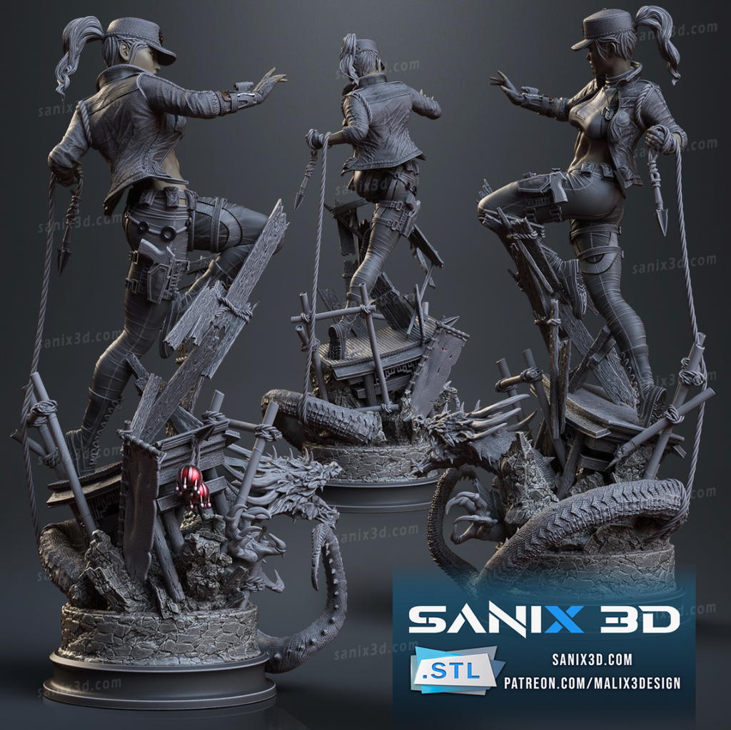 Sonya Mortal Kombat Figur Fan Art-3D Druck- Maßstab 1:6