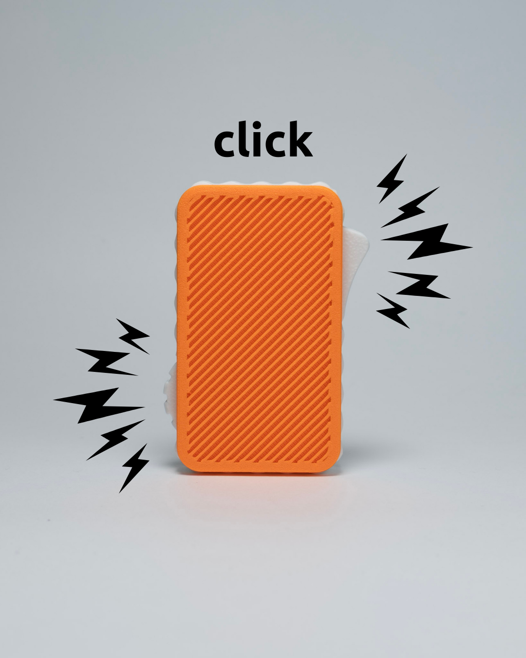 CLICK – Fidget-Clicker / Antistress-Gadget (3D-Druck, „klick“-Sound)