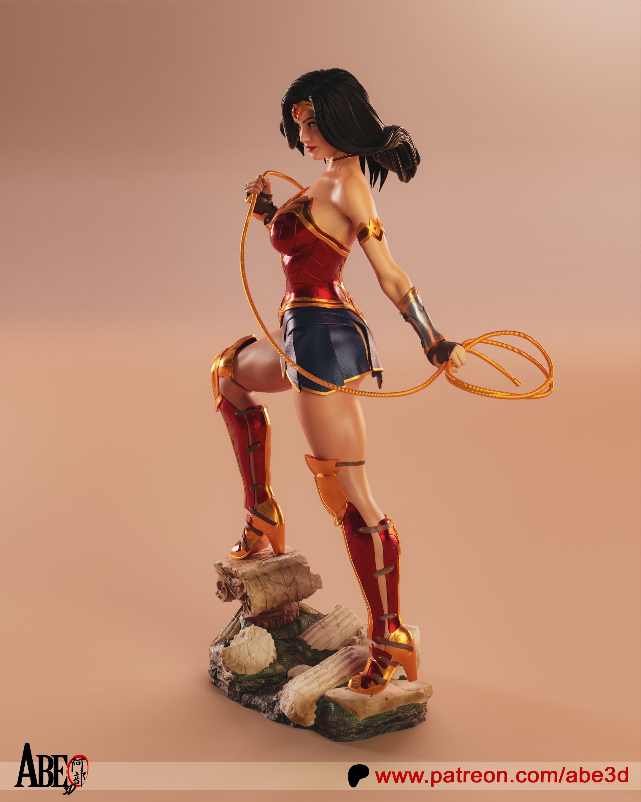 Wonder Woman Figur !!!BEMALT!!! -Fan Art-3D Druck- Maßstab 1:6