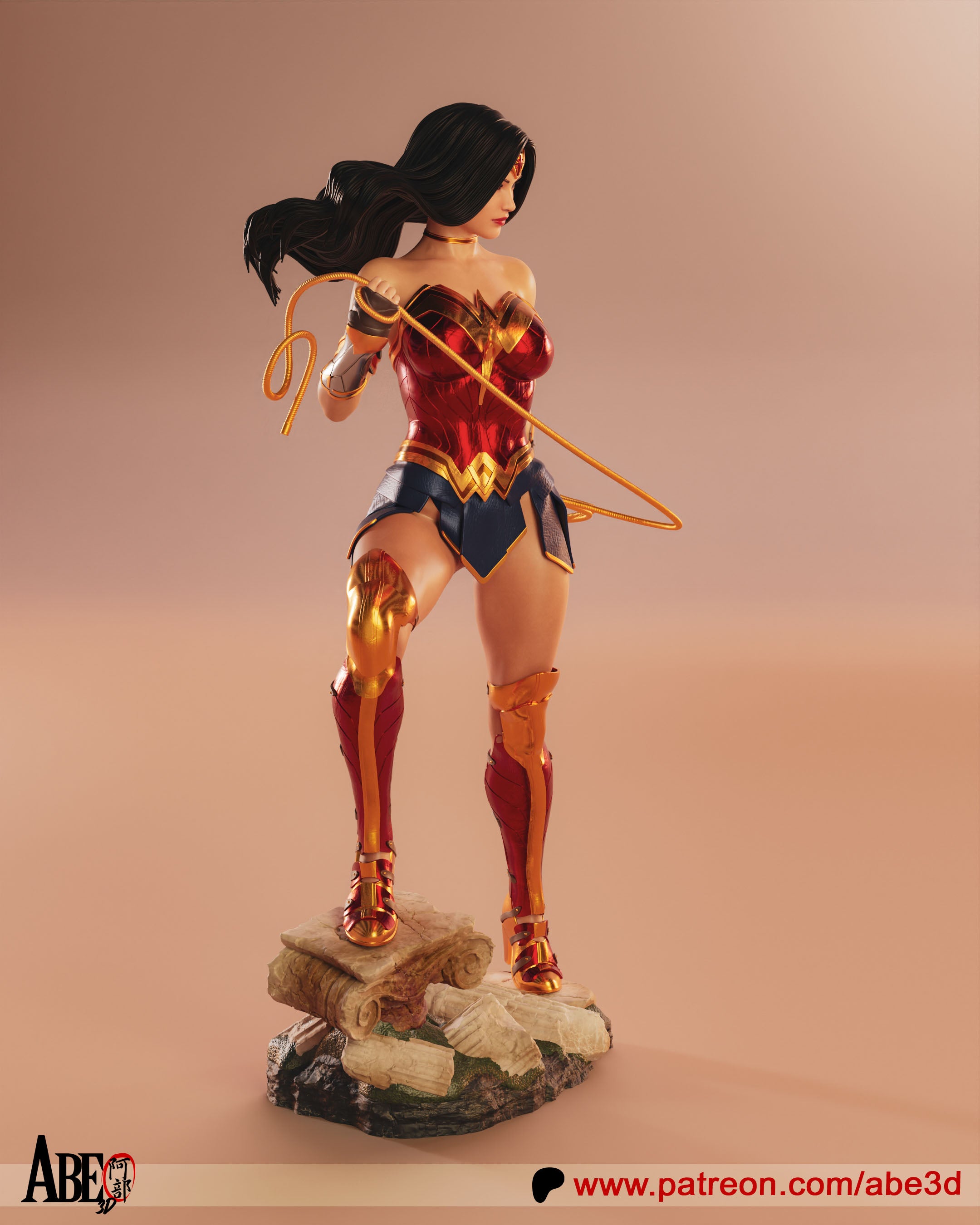 Wonder Woman Figur !!!BEMALT!!! -Fan Art-3D Druck- Maßstab 1:6