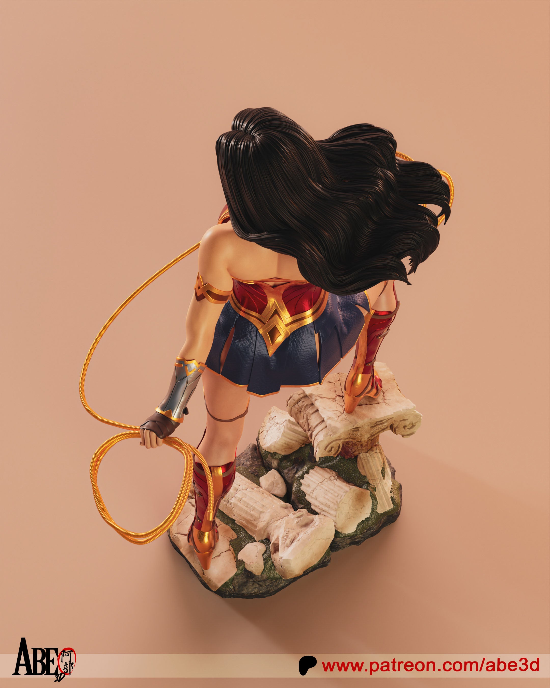 Wonder Woman Figur !!!BEMALT!!! -Fan Art-3D Druck- Maßstab 1:6