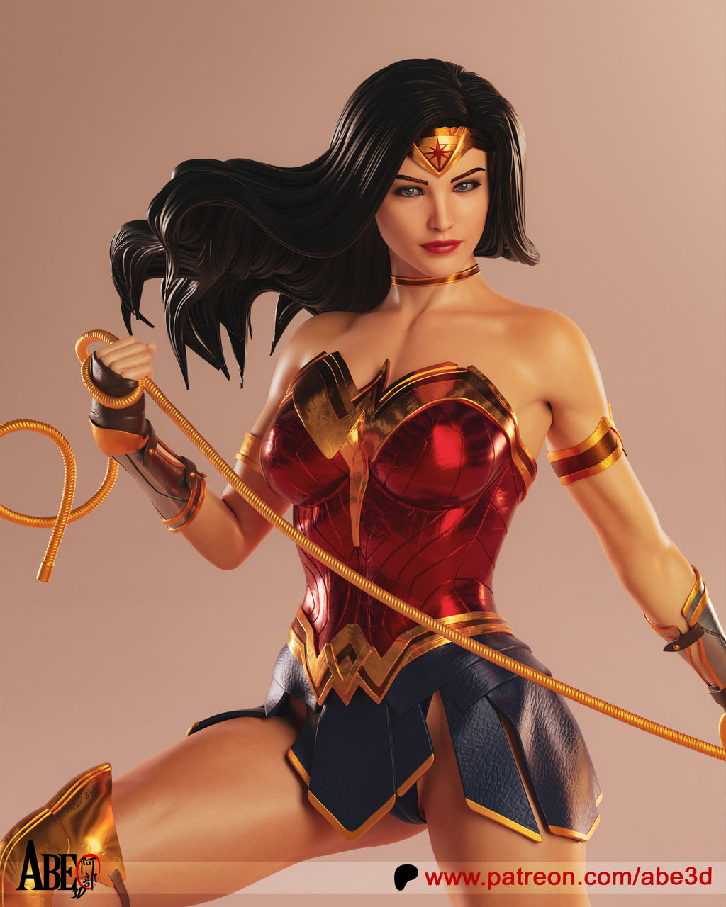 Wonder Woman Figur !!!BEMALT!!! -Fan Art-3D Druck- Maßstab 1:6