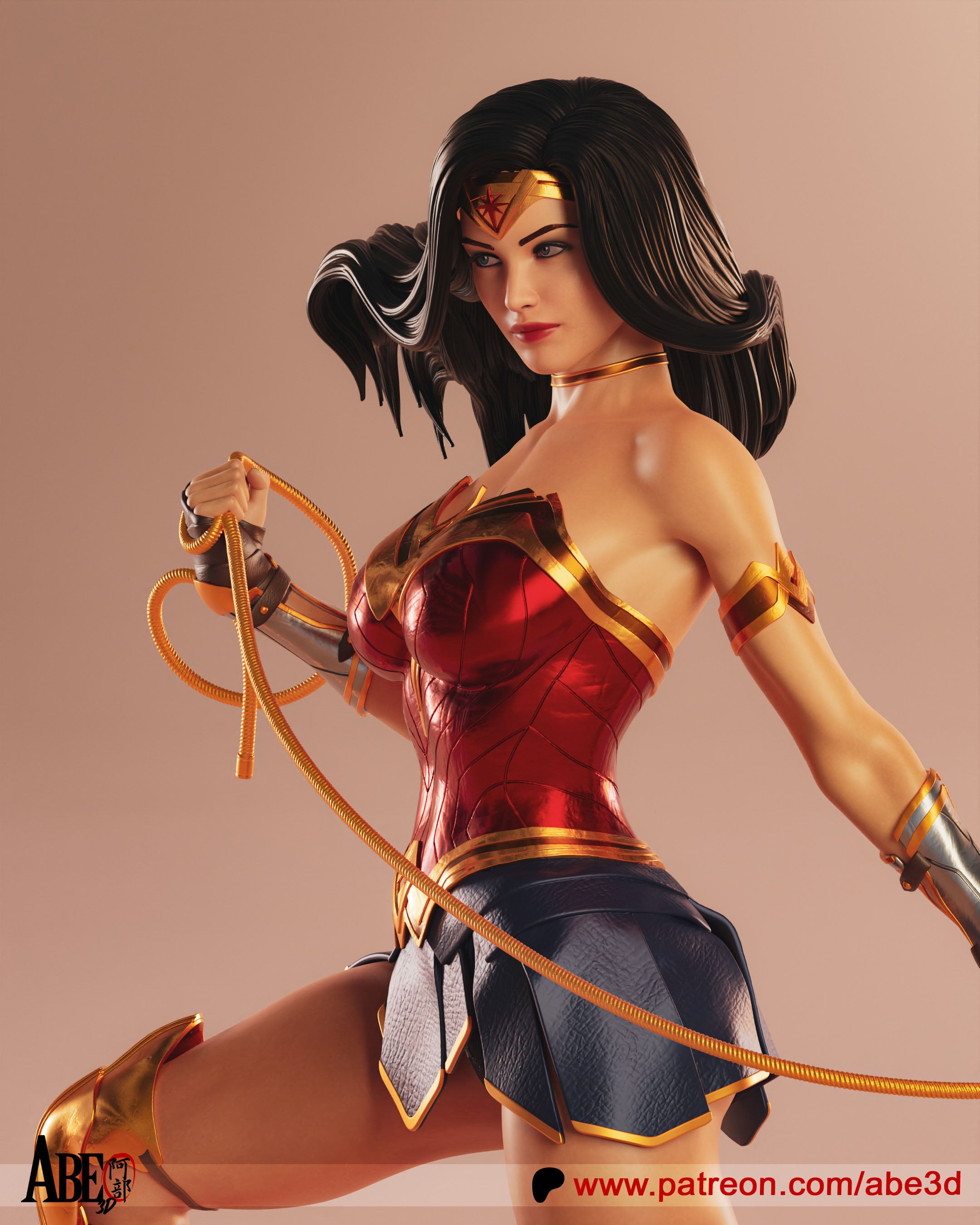 Wonder Woman Figur !!!BEMALT!!! -Fan Art-3D Druck- Maßstab 1:6